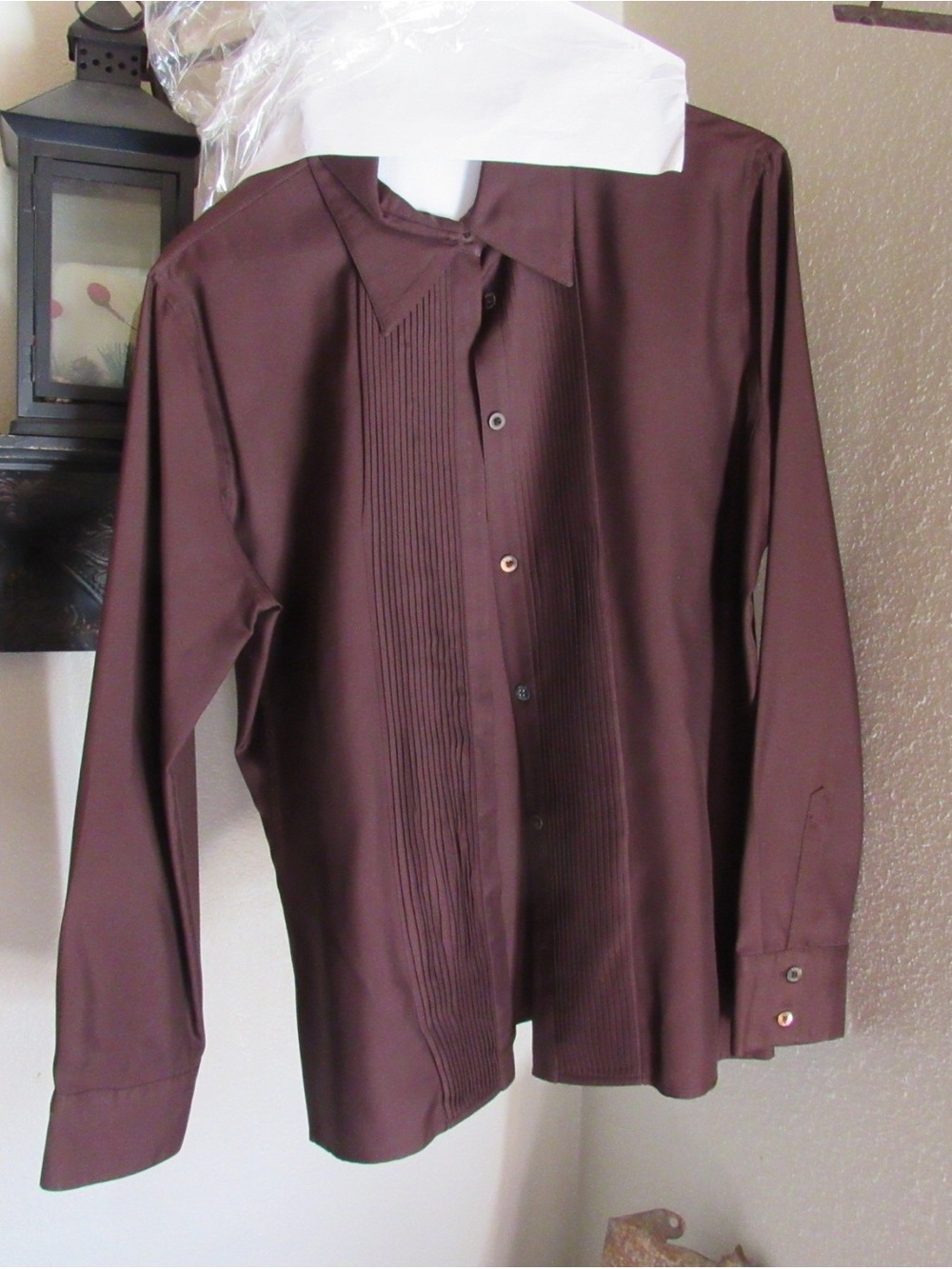 Gucci Woman’s Chocolate Tuxedo Front Shirt